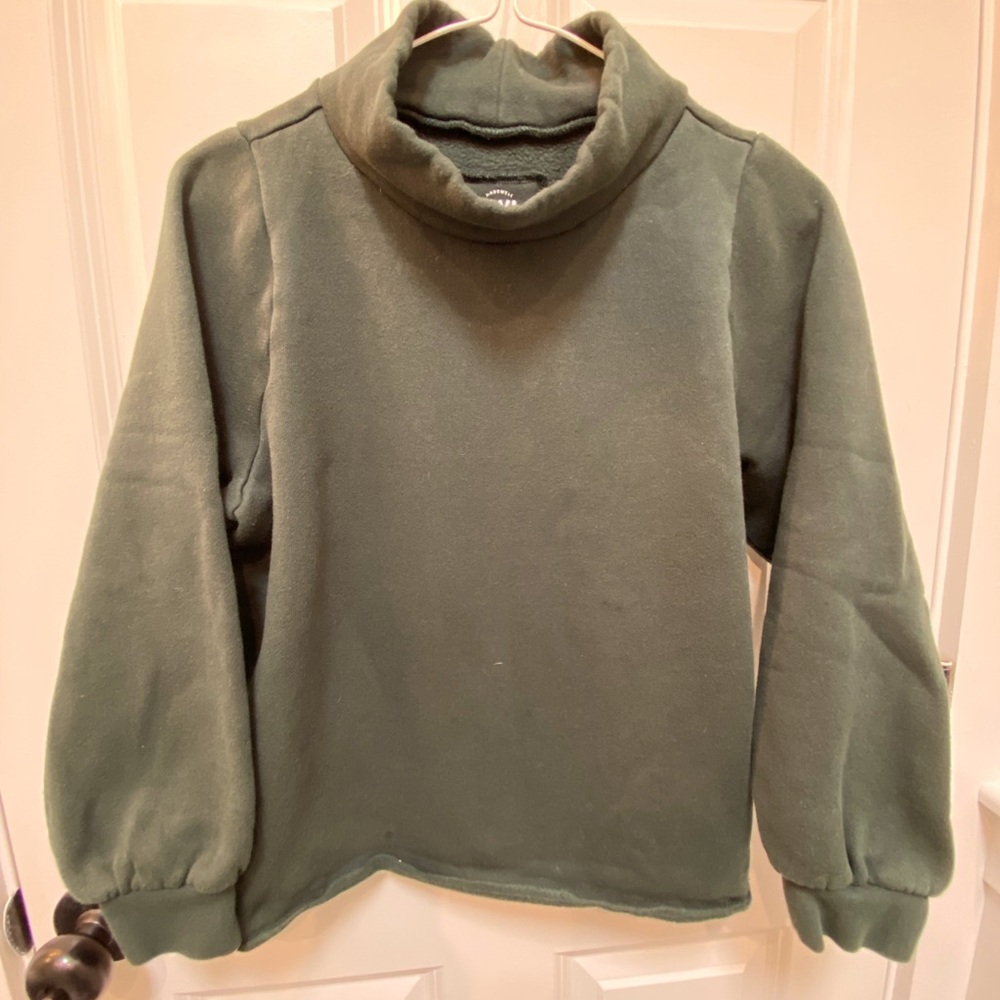 Madewell mock neck cropped sweatshirt
